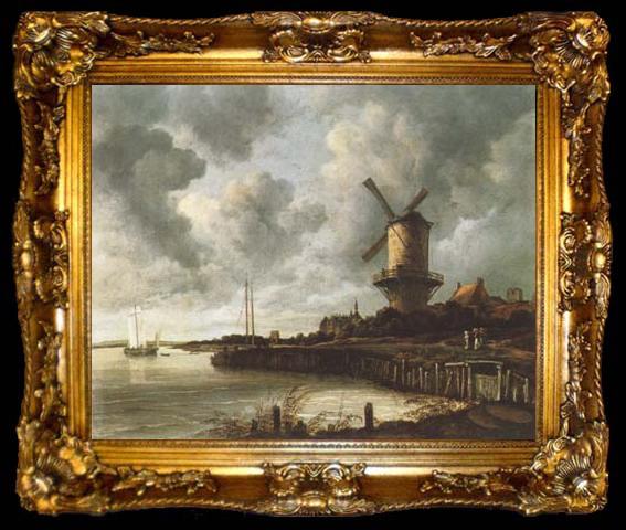 framed  Jacob van Ruisdael The Windmill at Wijk Bij Duurstede (mk08), ta009-2